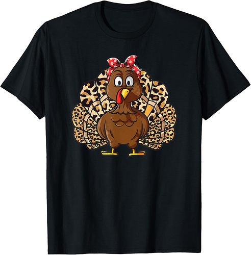 Thanksgiving Leopard Turkey Thanksgiving Autumn Fall season T-Shirt