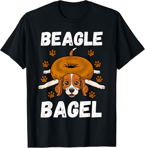 Beagle Bagel Baker Roll Lover Wheat Jewish Bread Dog Owners T-Shirt for Men Women