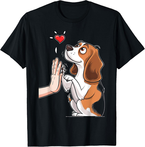 Beagle Love Heart Dog Paw Companionship Animals T-Shirt