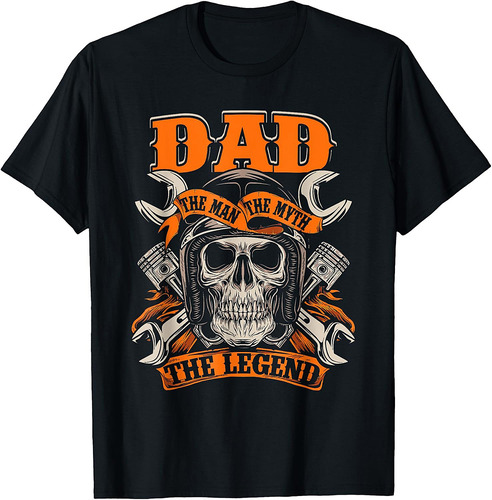 Biker Dad Motorcycle Father's Day The Man, Myth The Legend T-Shirt