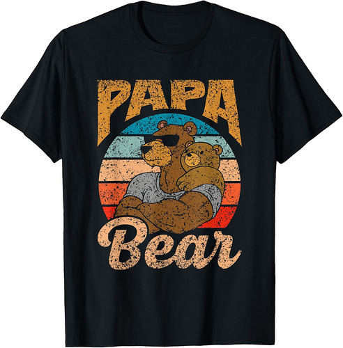 Papa Bear Pun Animal Lover Bears Bear Dad Father Daddy T-Shirt