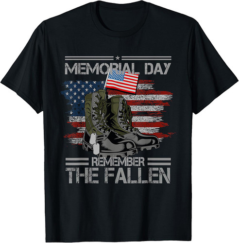 Memorial Day Remember The Fallen Veteran Military Vintage T-Shirt