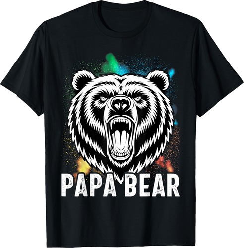 Papa Bear Best Idea Fathers Day Funny Bear Gifts For Men Dad T-Shirt