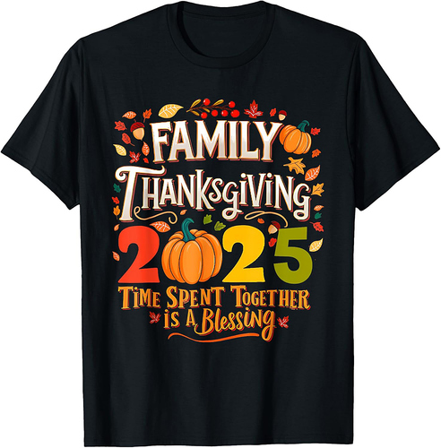 Family Thanksgiving 2025 Thanksgiving Crew Turkey Matching T-Shirt