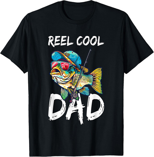 Reel Cool Dad Shirt Men Fisherman Fathers Day T-Shirt