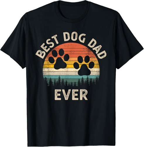 Best Dog Dad Ever Vintage Father's Day Dog Lover T-Shirt
