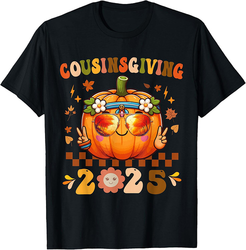 Cousins Giving Cute Pumpkin Cousin Crew Thanksgiving Family T-Shirt