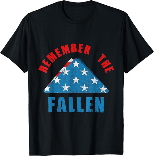 American Flag Remember The Fallen Military Soldier Veteran T-Shirt