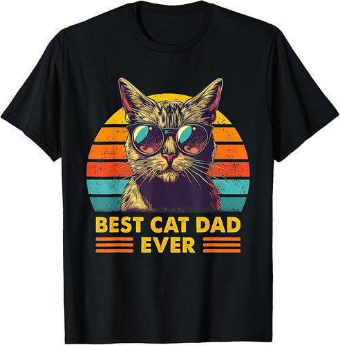 Best Cat Dad Ever Shirt Cat Dad Men Father's Day T-Shirt