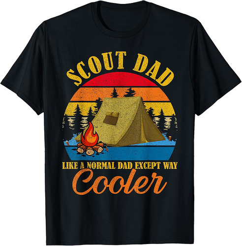 Vintage Scout Dad Except Way Cooler Normal Dad Father's Day T-Shirt