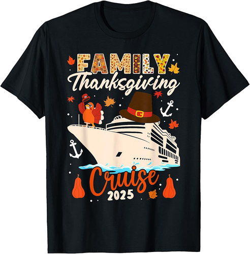 Matching Autumn Cruise Squad Family Thanksgiving Cruise 2025 T-Shirt