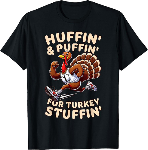 Thanksgiving Turkey Trot Running Turkey Funny T-Shirt