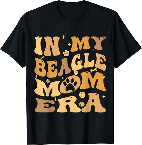 In My Beagle Mom Era Groovy T-Shirt