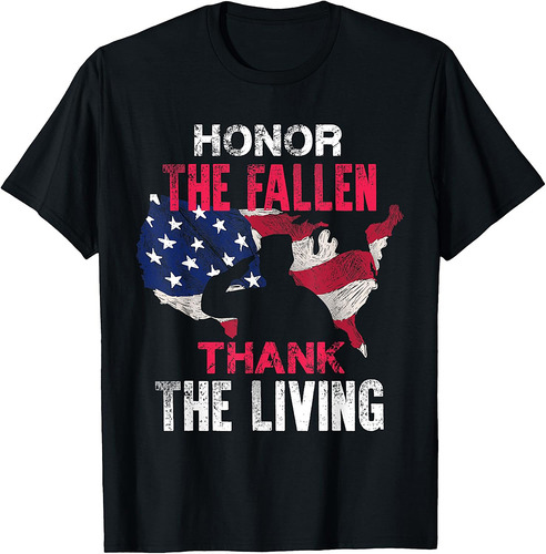 Honor the Fallen Veteran Themed Military Support T-Shirt
