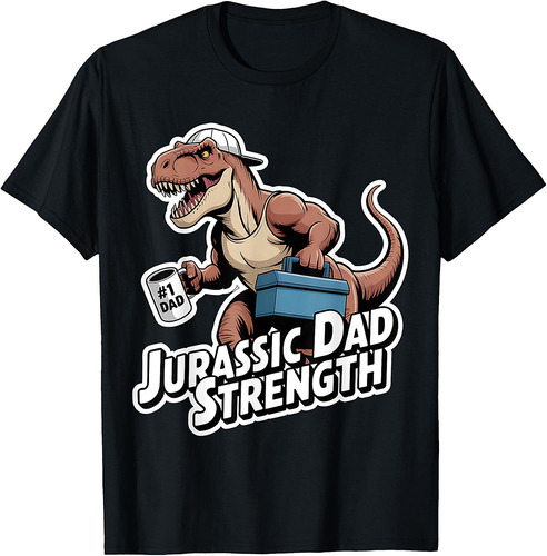 Jurassic Dad T Rex Dinosaur Strength Father's day T-Shirt