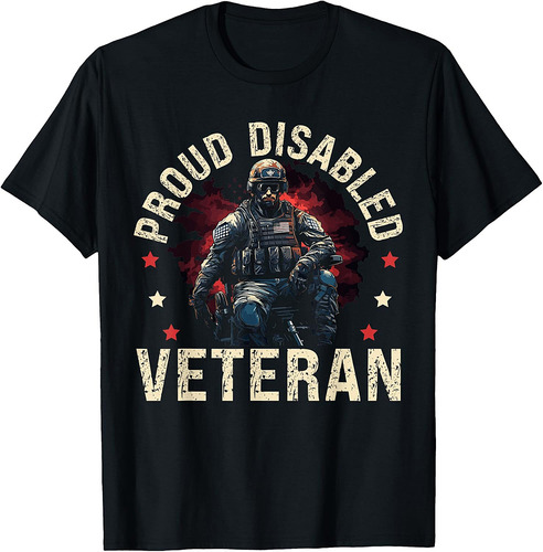 Disabled Veteran Armed Forces Military Soldier Army USA T-Shirt
