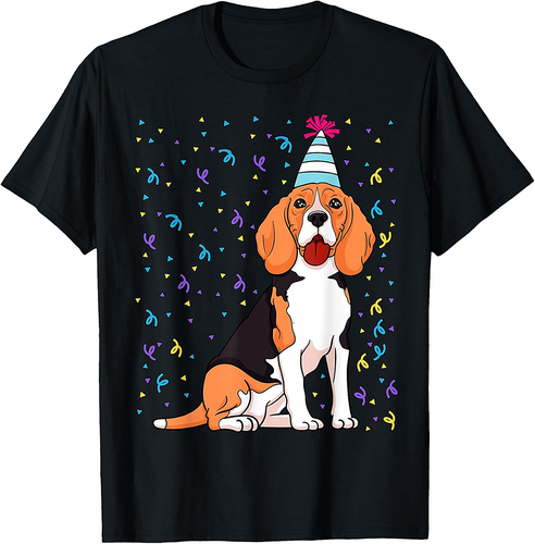 Beagle Dog Birthday Celebration Animal Bday Party Lover T-Shirt