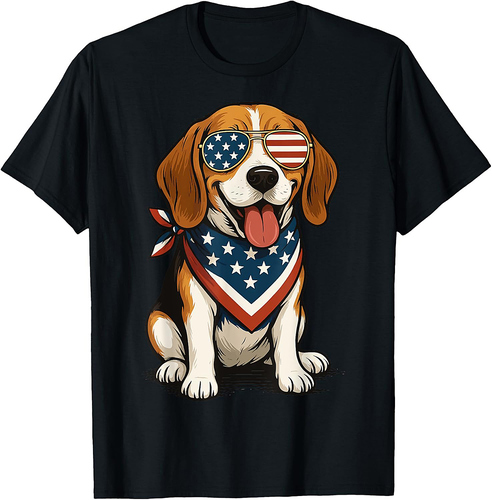 Beagle USA 4th of July T-Shirt