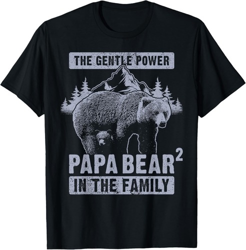 Papa Bear, 2 Kids, 2 Cubs, dad, grandpa, Father's Day T-Shirt