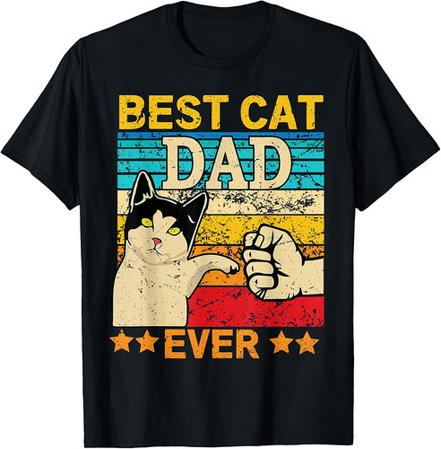Best Cat Dad Ever For Dad Grandpa Fathers Day Cat Daddy T-Shirt