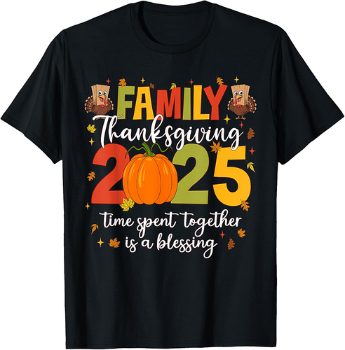 Family Thanksgiving 2025 Thanksgiving Crew Turkey Matching T-Shirt