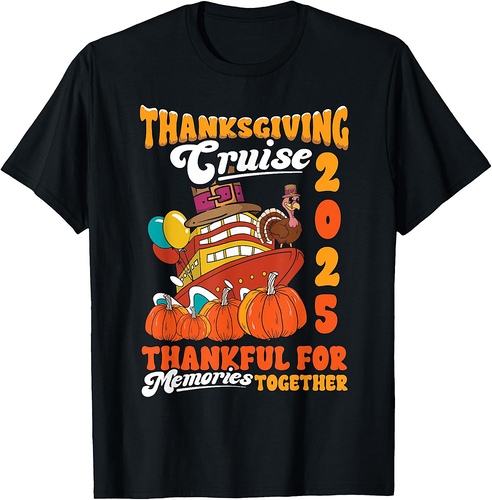 Thanksgiving Family Cruise Ship Trip 2025 Turkey Matching T-Shirt