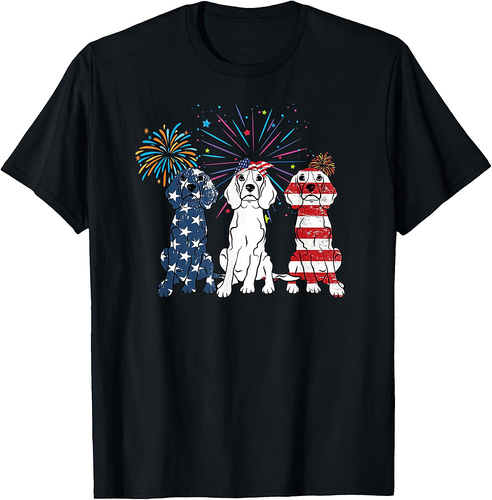 Beagle American Flag 4th Of July Independence Day T-Shirt