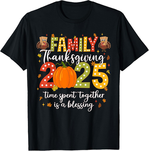 Family Thanksgiving 2025 Thanksgiving Crew Turkey Matching T-Shirt