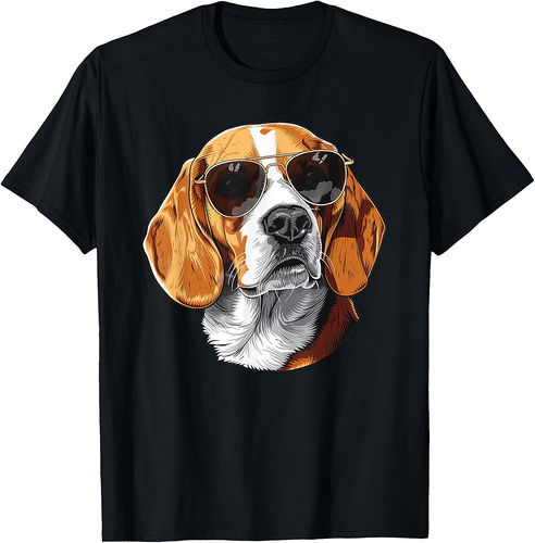 Beagle Dog Sunglasses Men Women Girls T-Shirt