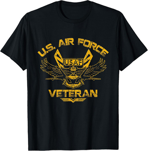 U.S. Air Force Veteran Vintage Military US Flag Veterans Day T-Shirt