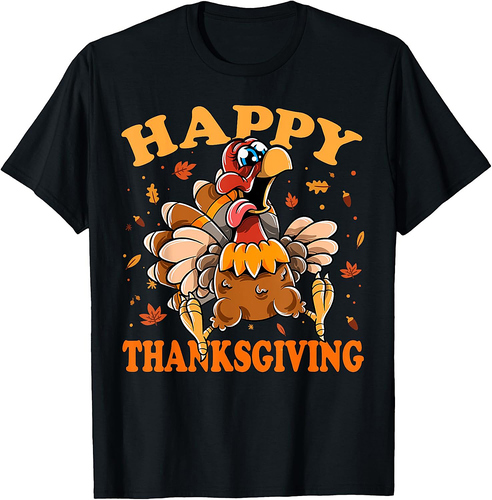 Turkey Day Funny Turkey Happy Thanksgiving T-Shirt