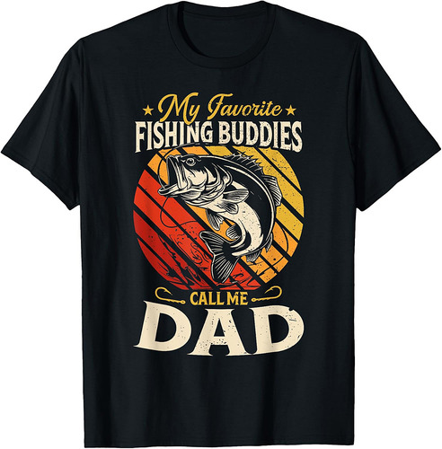 Fishing Buddies Dad And Son Fathers Day Matching Fishing T-Shirt