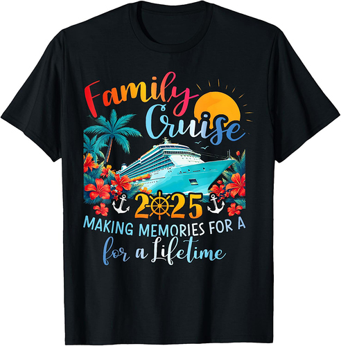 Family Cruise 2025 Making Memories For Lifetime Beach Summer T-Shirt