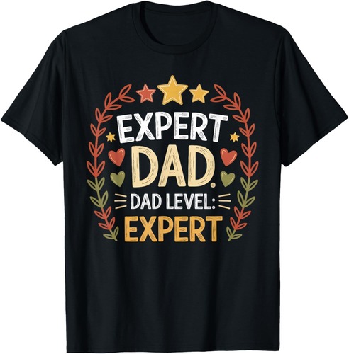 Dad Level Expert Gamer Badge Father's Day T-Shirt