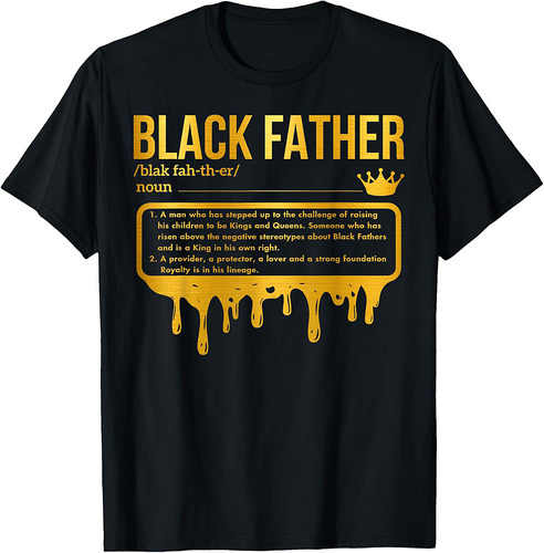 Black Father Definition African American Dad Father's Day T-Shirt
