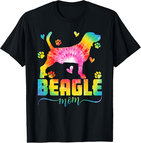 Funny Beagle Mom Beagle Dog Mom Tie Dye Mothers Day Women T-Shirt