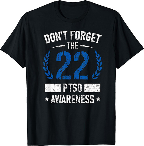 PTSD Suicide Awareness American Veteran Soldier 22 A Day USA T-Shirt