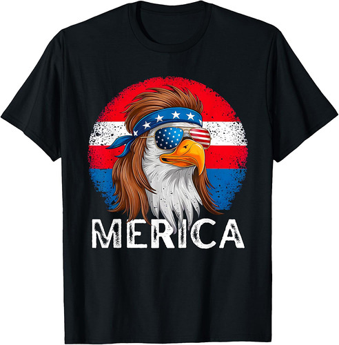4th of July America USA Flag Bald Eagle Patriotic Veteran T-Shirt