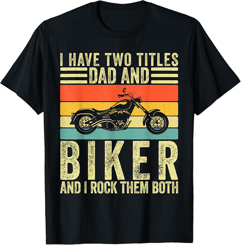 Biker Dad Motorcycle Design Father Day For Rider Dad T-Shirt