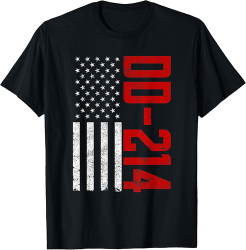 DD-214 American Flag DD-214 Alumni Military Veteran T-Shirt