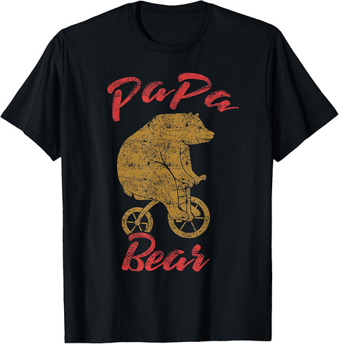 Papa Bear Father's Day Funny Gift For Dad From Daughter Son T-Shirt