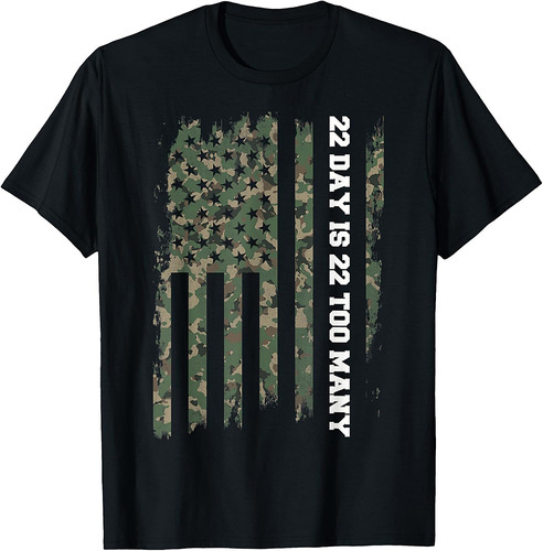22 A Day Veteran Lives Matter Army Suicide Awareness T-Shirt