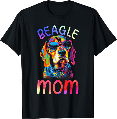 Beagle Lovers Pop Art Sunglasses Beagle Mom T-Shirt