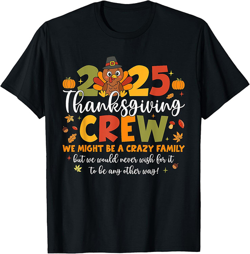 Family Thanksgiving 2025 Thanksgiving Crew Turkey Matching 01 T-Shirt