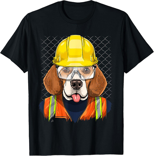Beagle Construction Worker Beagle Dog T-Shirt