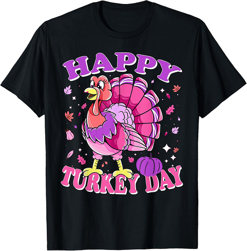Thanksgiving Female Turkey Happy Turkey Day T-Shirt