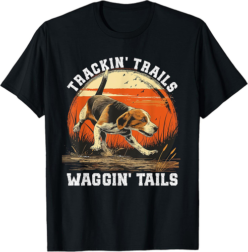 Dog Hunter Tracking Trails Beagle Hunting T-Shirt for Men Women