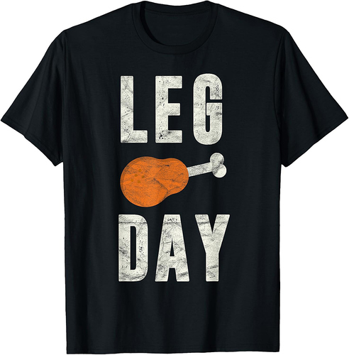 Fun Leg Day Thanksgiving Gifts Pilgrim Costume Turkey Day T-Shirt