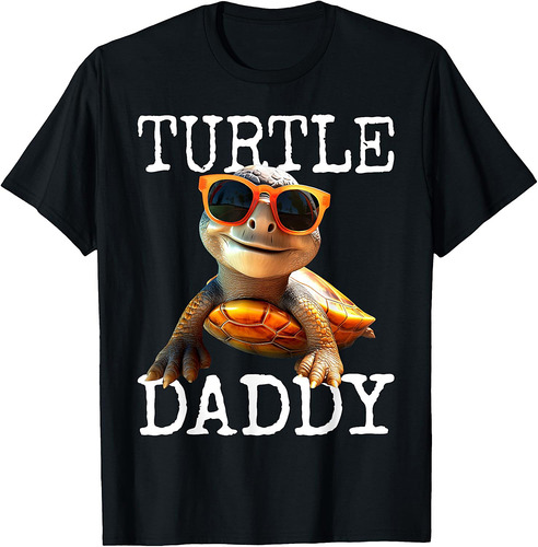 Turtle Daddy Papa Turtle Reptil Fathers Day Dad Cute Turtles T-Shirt