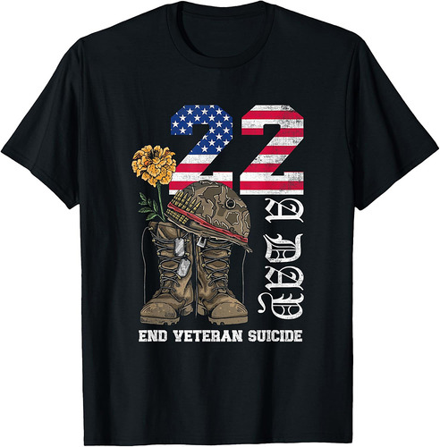 Veteran 22 A Day Take Their Lives End Veteran Suicide T-Shirt